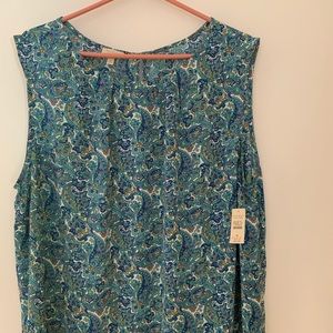 Talbots NWT 3X Sleeveless Top.  Silky and soft.